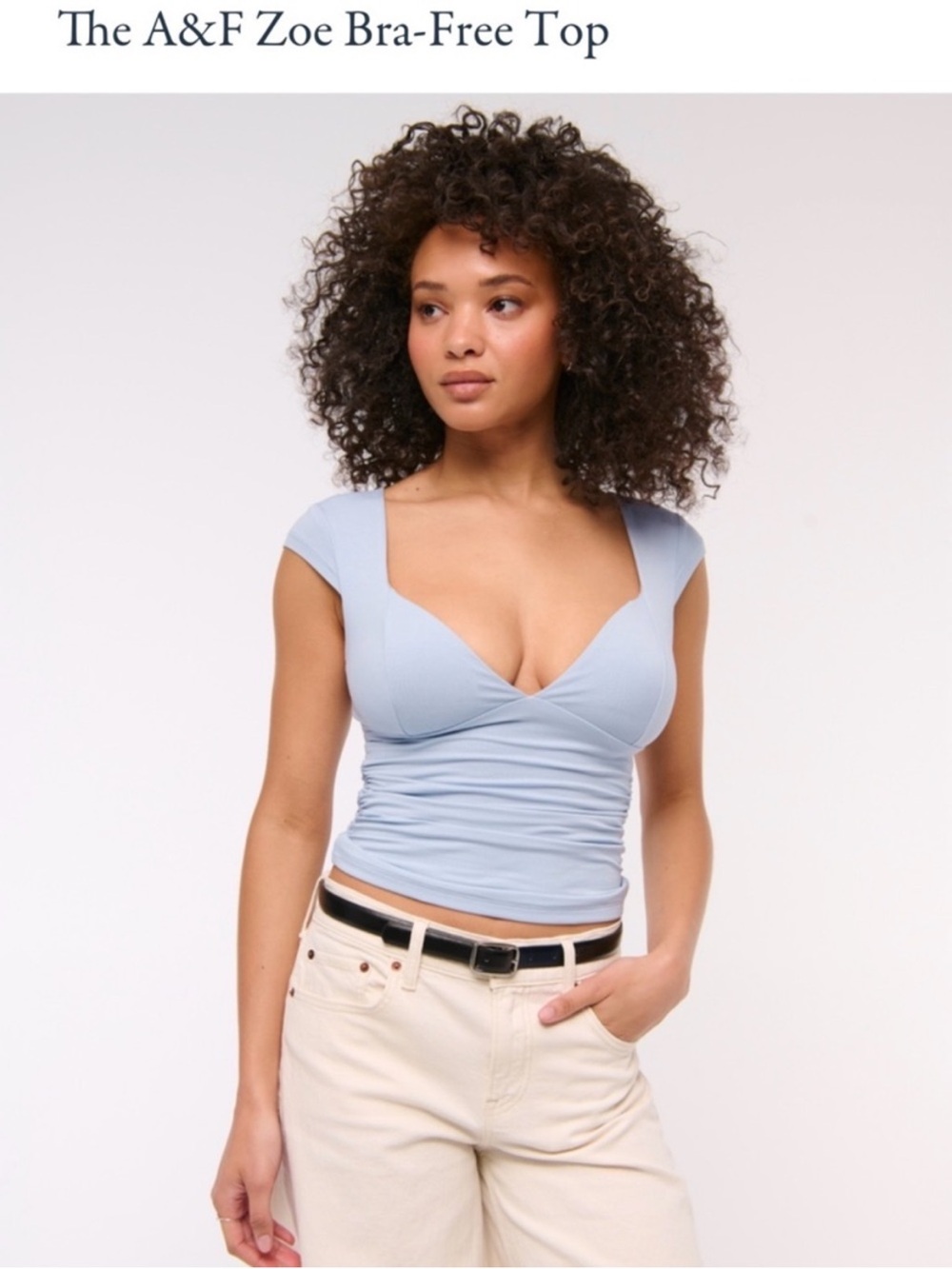 Abercrombie & Fitch Light Blue Zoe Bra-Free Top